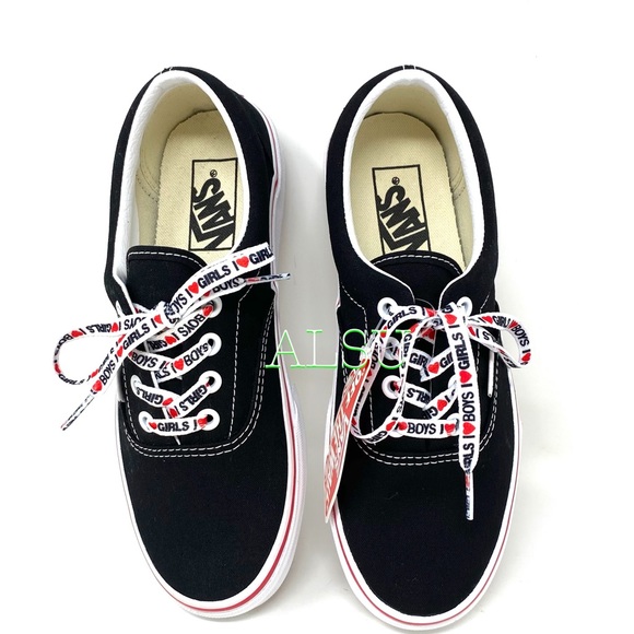 💖MEGA SALE💖VANS ERA I heart ❤️ Black Canvas Men's Size 9.5 13 VN0A4U39WKU - Picture 8 of 12